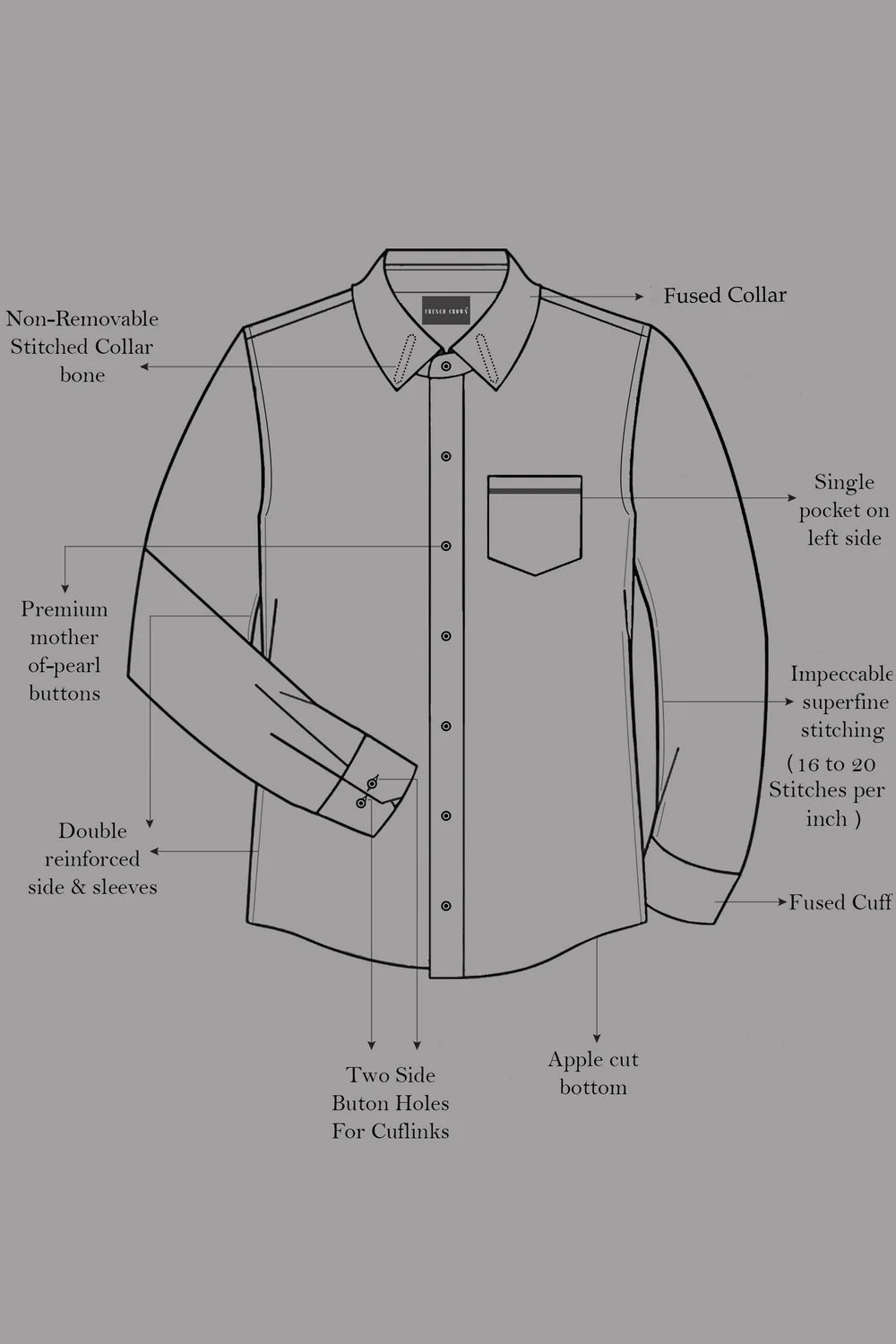 Royal Stuff Symbol Premium Men's Regular Fit Cotton Formal Shirt